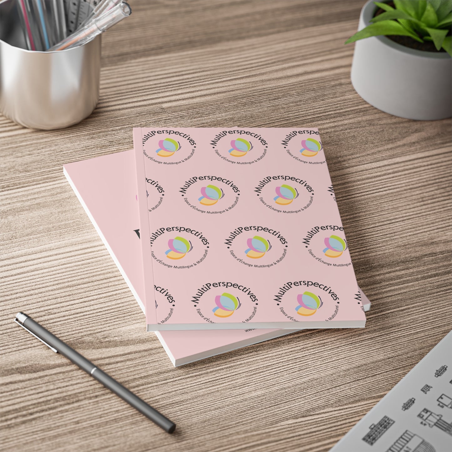 Cahier à couverture souple Multi Perspectives A5 - Rose