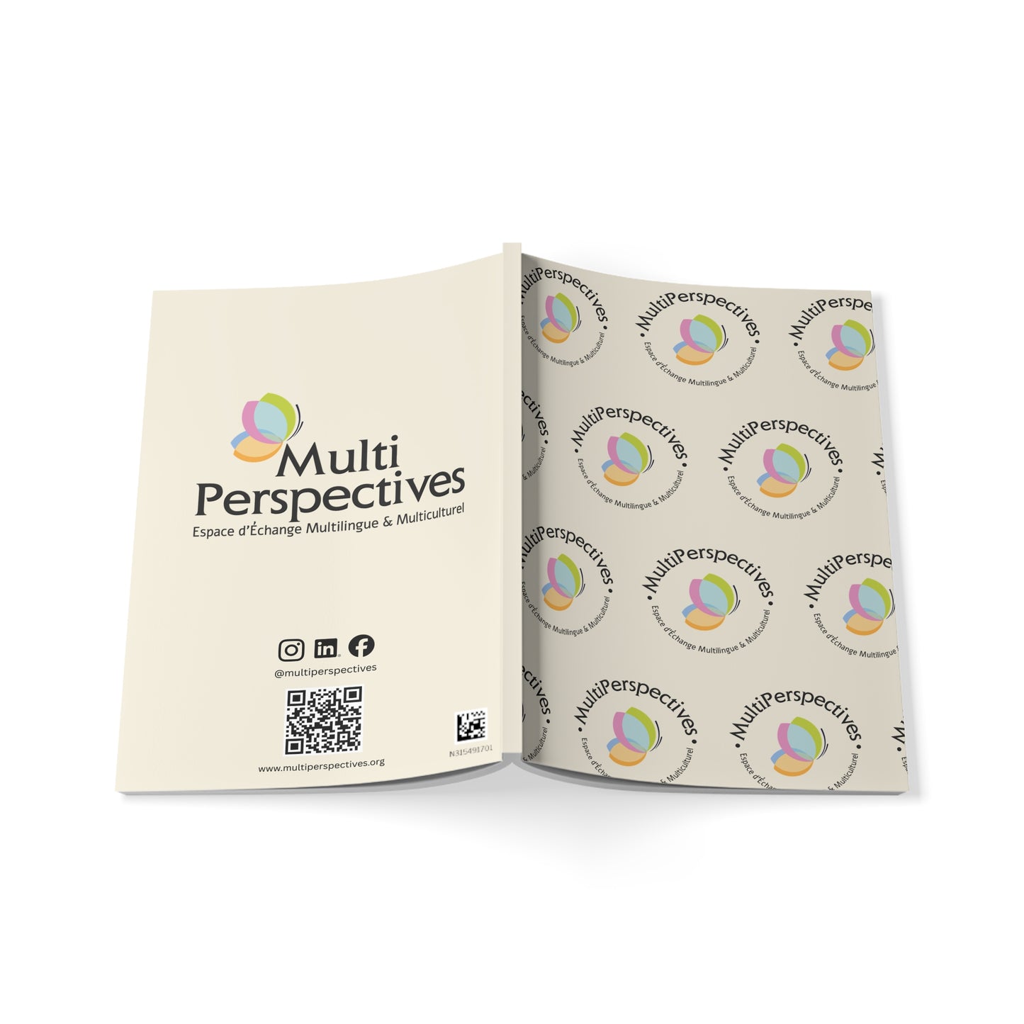 Cahier à couverture souple Multi Perspectives A5 - Beige
