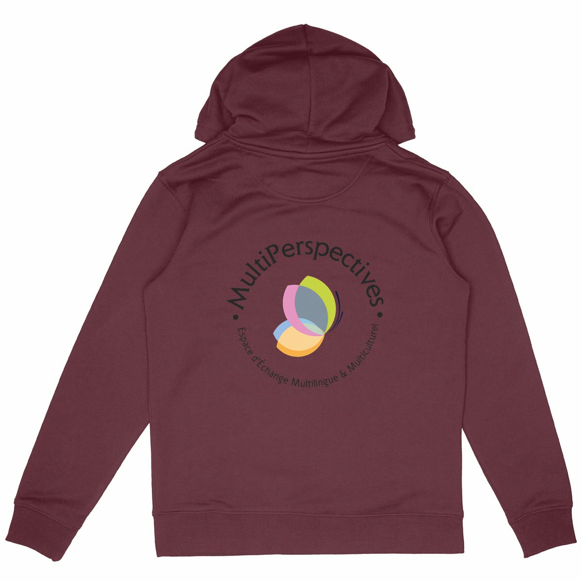 Sweat à capuche Epais Unisexe - dos_bordeaux