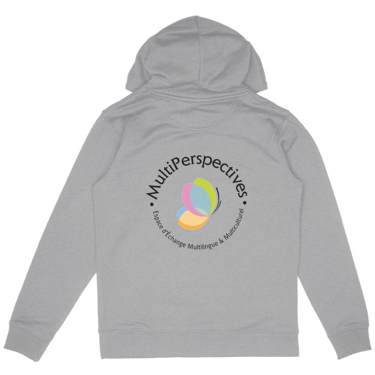 Sweat à capuche Epais Unisexe - dos_gris