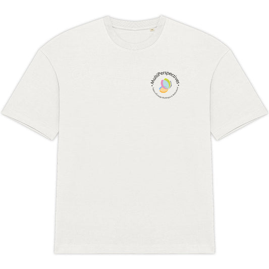 T-shirt blanc avec logo petit format unisexe - face_0