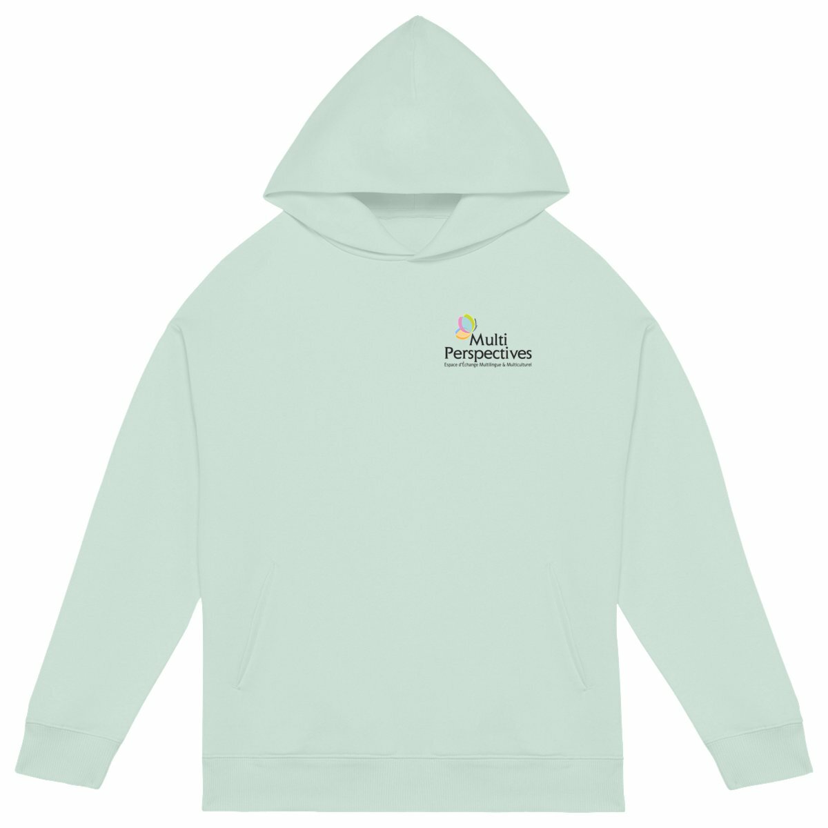 sweat à capuche unisexe oversized - face_vert